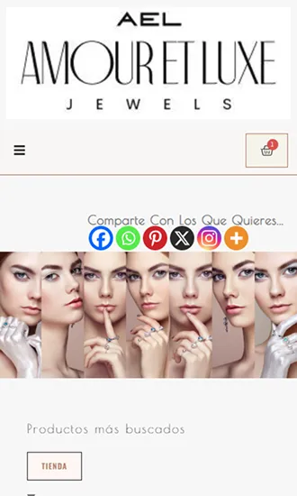 Vista mobile Amour et Luxe e-commerce accesorios premium Argentina