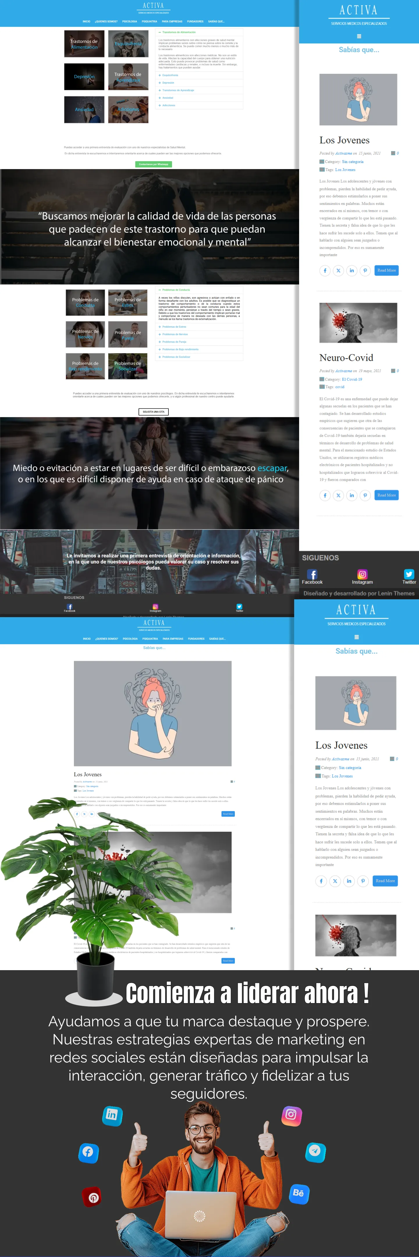 Vista desktop del sitio institucional de ActivaSME – desarrollo de pequeñas y medianas empresas
