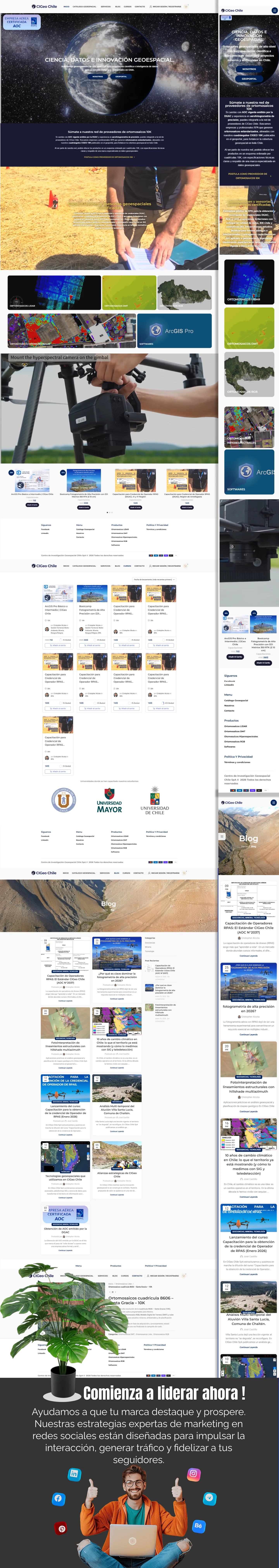 Vista desktop del sitio de CIGEO – empresa de geotecnia y análisis de suelos