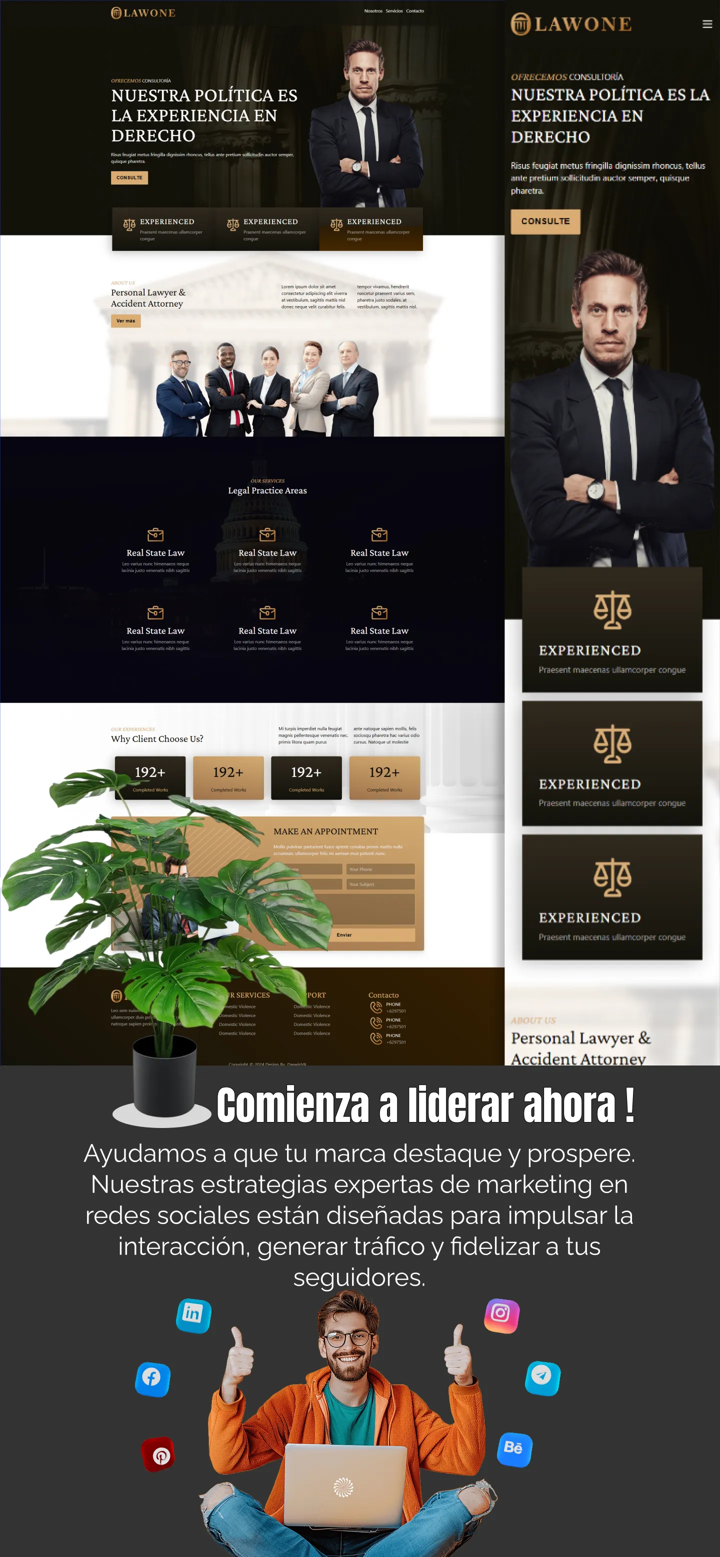 Vista desktop de Ilmer App con interfaz de aplicación web escalable desarrollada en Next.js