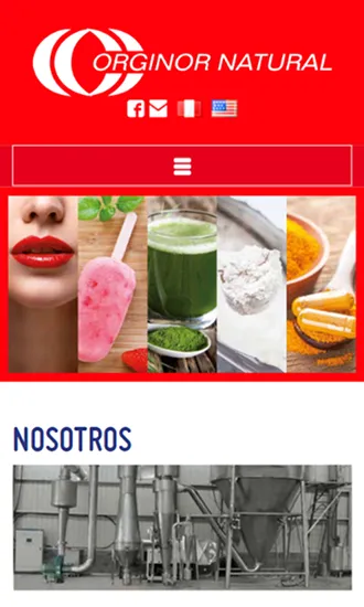 Vista mobile tienda online Orginor Natural orgánicos Argentina
